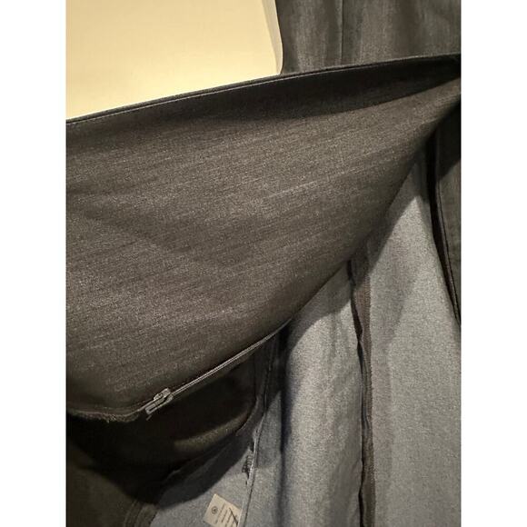 Calvin Klein Size 4 Collar Knee Length Wrap Dress Gray Workwear Office Collared - Picture 7 of 12